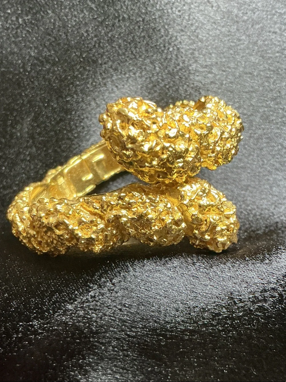 Gold Textured Bracelet